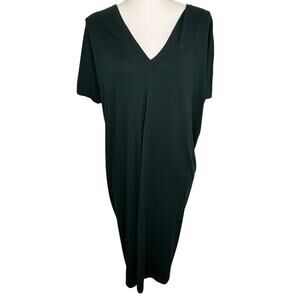 Universal Standard NWT Teresa jersey v-neck forest green midi dress size 6-8